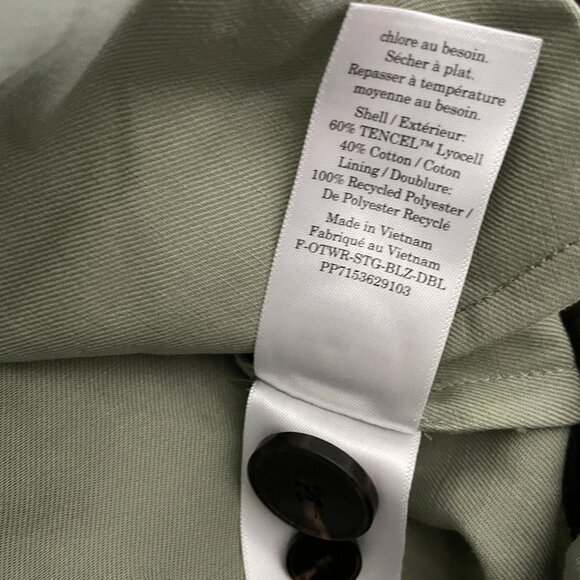 NEW Everlane The Double Breasted Blazer in Buttersmooth Womens 4 Seagrass Green - Picture 13 of 13